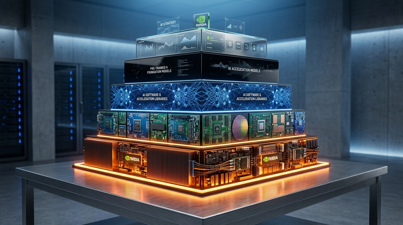 A layered cake made of technology layers from energy to applications