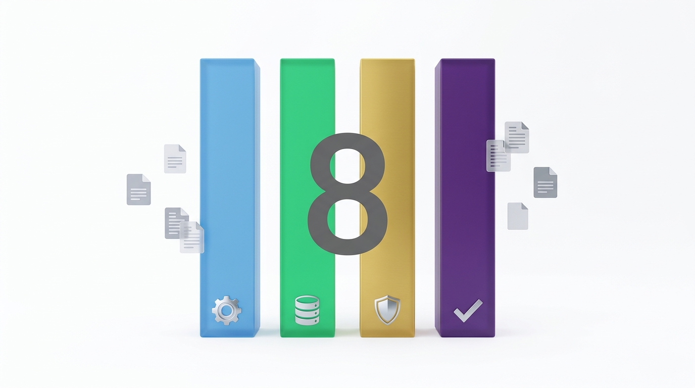8 guides mapped to 4 architecture pillars